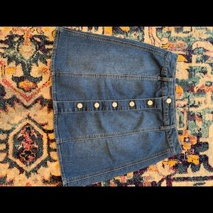 A-line button down skirt